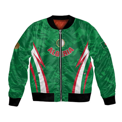 Custom Algeria 2026 Football Bomber Jacket The Fennecs Go Champions