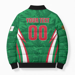 Custom Algeria 2026 Football Bomber Puffer Jacket The Fennecs Go Champions