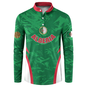 Custom Algeria 2026 Football Button Sweatshirt The Fennecs Go Champions