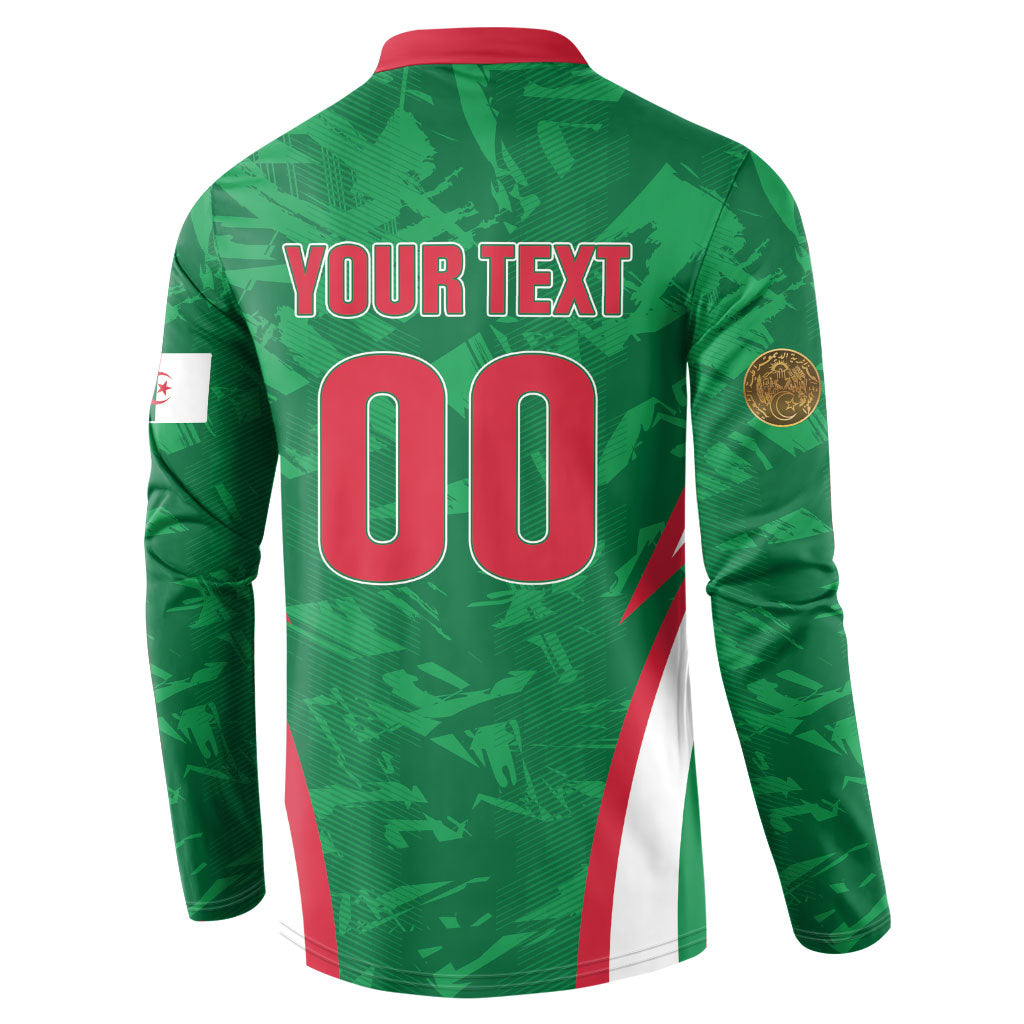 Custom Algeria 2026 Football Button Sweatshirt The Fennecs Go Champions