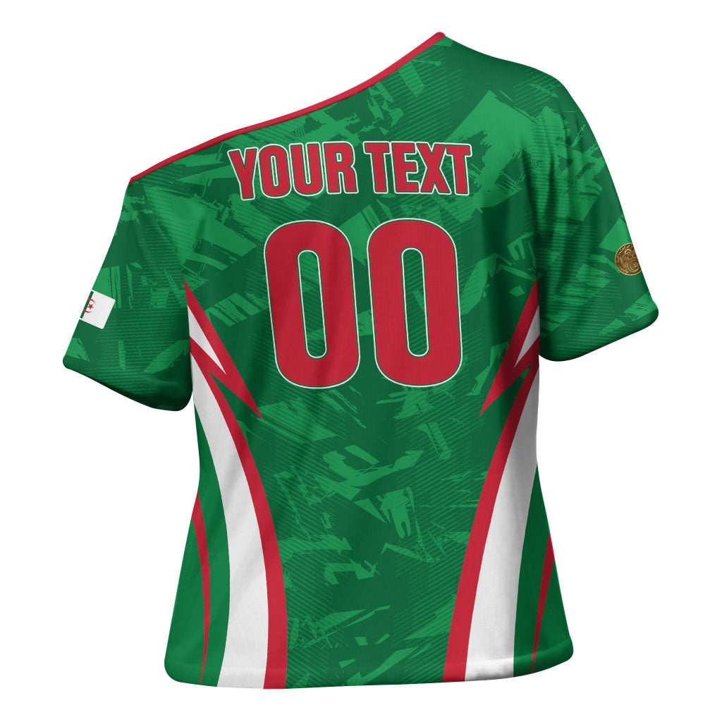 Custom Algeria 2026 Football Cross Shoulder Shirt The Fennecs Go Champions