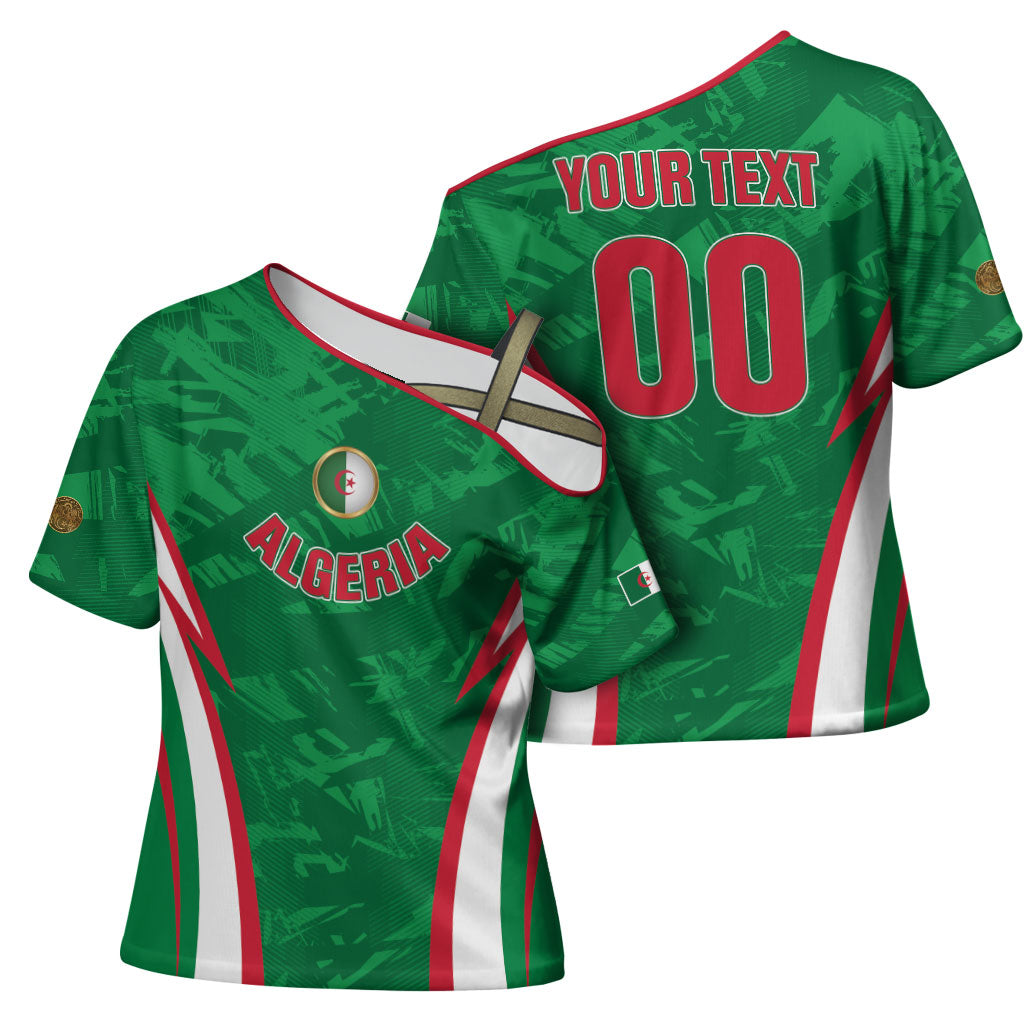 Custom Algeria 2026 Football Cross Shoulder Shirt The Fennecs Go Champions