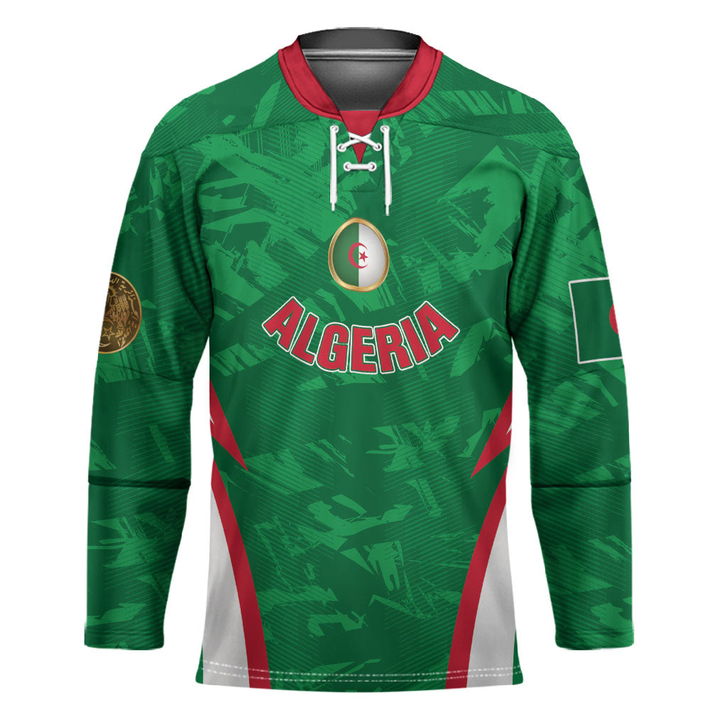Custom Algeria 2026 Football Hockey Jersey The Fennecs Go Champions