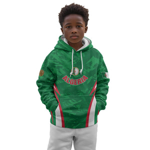 Custom Algeria 2026 Football Kid Hoodie The Fennecs Go Champions