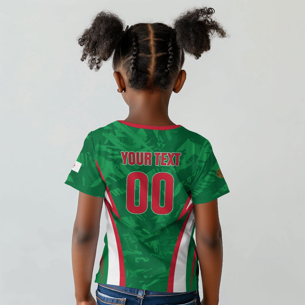 Custom Algeria 2026 Football Kid T shirt The Fennecs Go Champions