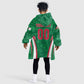 Custom Algeria 2026 Football Kid Wearable Blanket Hoodie The Fennecs Go Champions