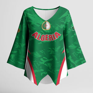 Custom Algeria 2026 Football Kimono Sleeve Blouse The Fennecs Go Champions