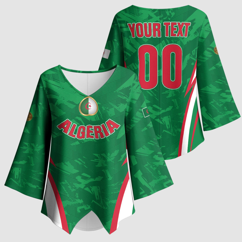 Custom Algeria 2026 Football Kimono Sleeve Blouse The Fennecs Go Champions