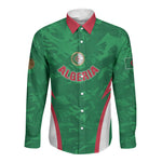 Custom Algeria 2026 Football Long Sleeve Button Shirt The Fennecs Go Champions