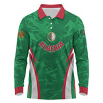 Custom Algeria 2026 Football Long Sleeve Polo Shirt The Fennecs Go Champions