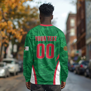 Custom Algeria 2026 Football Long Sleeve Shirt The Fennecs Go Champions