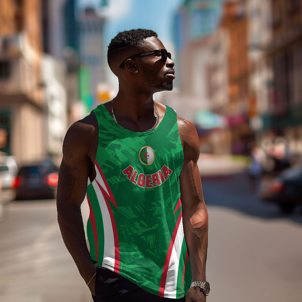 Custom Algeria 2026 Football Men Tank Top The Fennecs Go Champions