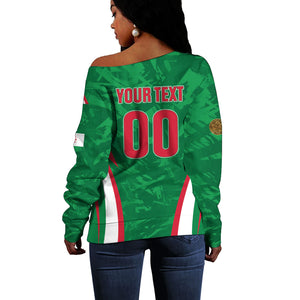 Custom Algeria 2026 Football Off Shoulder Sweater The Fennecs Go Champions