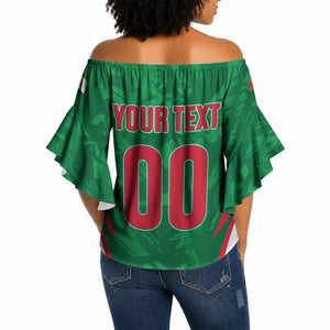 Custom Algeria 2026 Football Off Shoulder Wrap Waist Top The Fennecs Go Champions