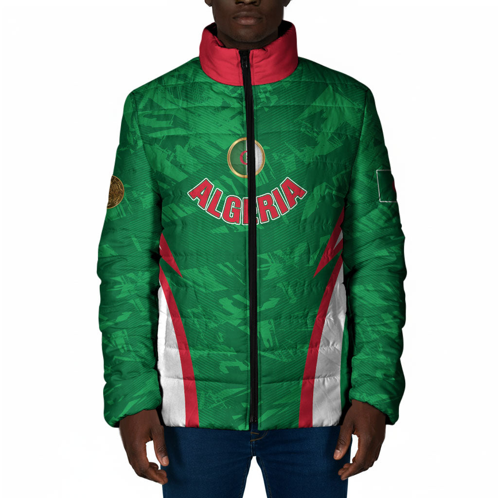 Custom Algeria 2026 Football Padded Jacket The Fennecs Go Champions