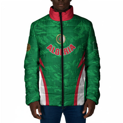 Custom Algeria 2026 Football Padded Jacket The Fennecs Go Champions