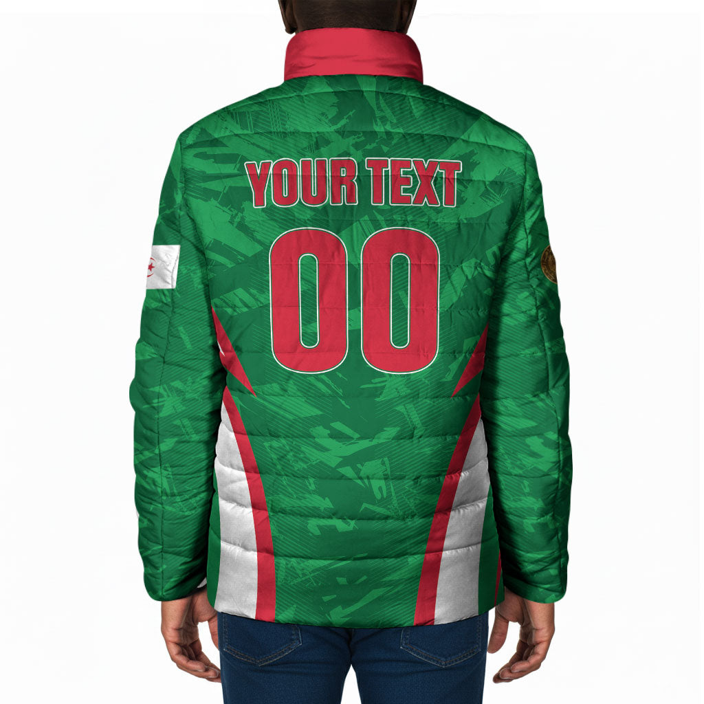 Custom Algeria 2026 Football Padded Jacket The Fennecs Go Champions