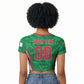 Custom Algeria 2026 Football Raglan Cropped T shirt The Fennecs Go Champions