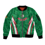 Custom Algeria 2026 Football Sleeve Zip Bomber Jacket The Fennecs Go Champions