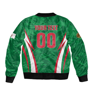 Custom Algeria 2026 Football Sleeve Zip Bomber Jacket The Fennecs Go Champions