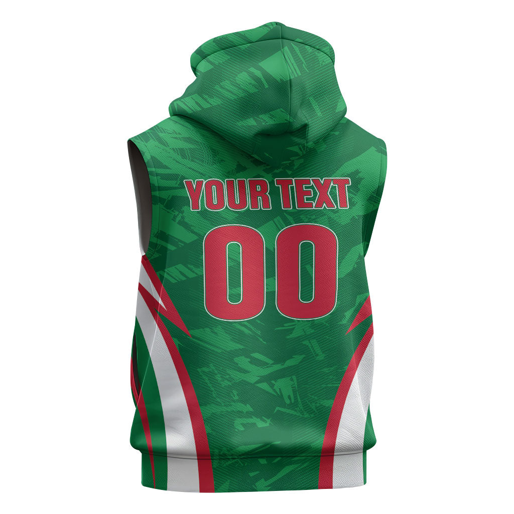 Custom Algeria 2026 Football Sleeveless Hoodie The Fennecs Go Champions