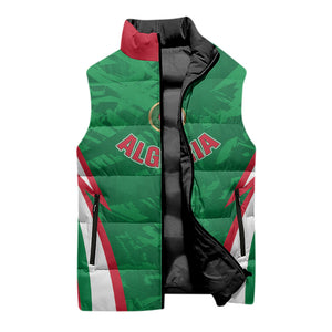 Custom Algeria 2026 Football Sleeveless Puffer Jacket The Fennecs Go Champions