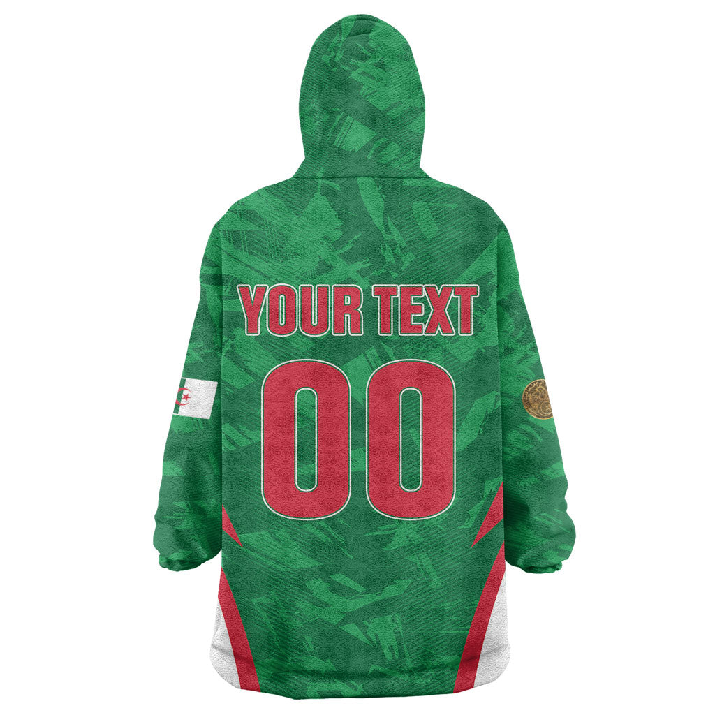 Custom Algeria 2026 Football Wearable Blanket Hoodie The Fennecs Go Champions