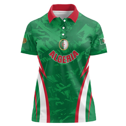 Custom Algeria 2026 Football Women Polo Shirt The Fennecs Go Champions