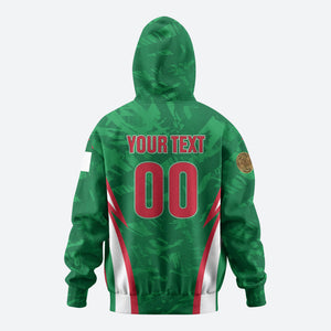 Custom Algeria 2026 Football Zip Hoodie The Fennecs Go Champions
