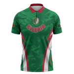 Custom Algeria 2026 Football Zipper Polo Shirt The Fennecs Go Champions