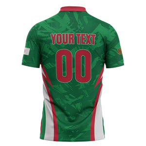 Custom Algeria 2026 Football Zipper Polo Shirt The Fennecs Go Champions