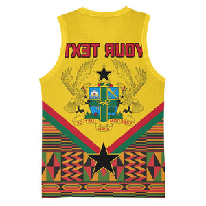 Ghana Independence Day Basketball Jersey with Freedom and Justice and African Pattern - African Pride