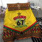 Ghana Independence Day Bedding Set with Freedom and Justice and African Pattern