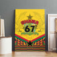Ghana Independence Day Canvas Wall Art with Freedom and Justice and African Pattern