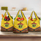 Ghana Independence Day Grocery Bag with Freedom and Justice and African Pattern