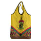 Ghana Independence Day Grocery Bag with Freedom and Justice and African Pattern