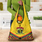 Ghana Independence Day Grocery Bag with Freedom and Justice and African Pattern