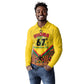Ghana Independence Day Long Sleeve Polo Shirt with Freedom and Justice and African Pattern