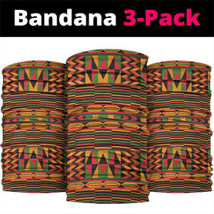 Ghana Independence Day Neck Gaiter with Freedom and Justice and African Pattern - African Pride