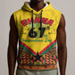 Ghana Independence Day Sleeveless Hoodie with Freedom and Justice and African Pattern - African Pride