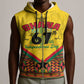Ghana Independence Day Sleeveless Zip Hoodie with Freedom and Justice and African Pattern - African Pride