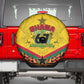 Ghana Independence Day Spare Tire Cover with Freedom and Justice and African Pattern