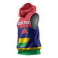 Mauritius Independence Day Sleeveless Hoodie with Stella Clavisque Maris Indici and Floral Pattern - African Pride