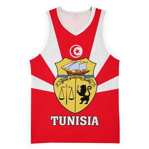 Tunisia Independence Day Basketball Jersey with Coat of Arms and Flag Style - African Pride