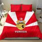 Tunisia Independence Day Bedding Set with Coat of Arms and Flag Style