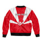 Tunisia Independence Day Sleeve Zip Bomber Jacket with Coat of Arms and Flag Style