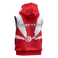 Tunisia Independence Day Sleeveless Zip Hoodie with Coat of Arms and Flag Style - African Pride