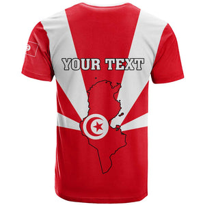 Tunisia Independence Day T shirt with Coat of Arms and Flag Style