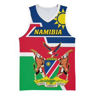Namibia Independence Day Basketball Jersey with Coat of Arms in Unique Style - African Pride