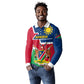 Namibia Independence Day Long Sleeve Polo Shirt with Coat of Arms in Unique Style